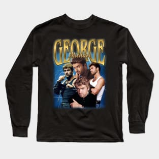 RETRO VINTAGE GEORGE MICHAEL 90S BOOTLEG STYLE Long Sleeve T-Shirt